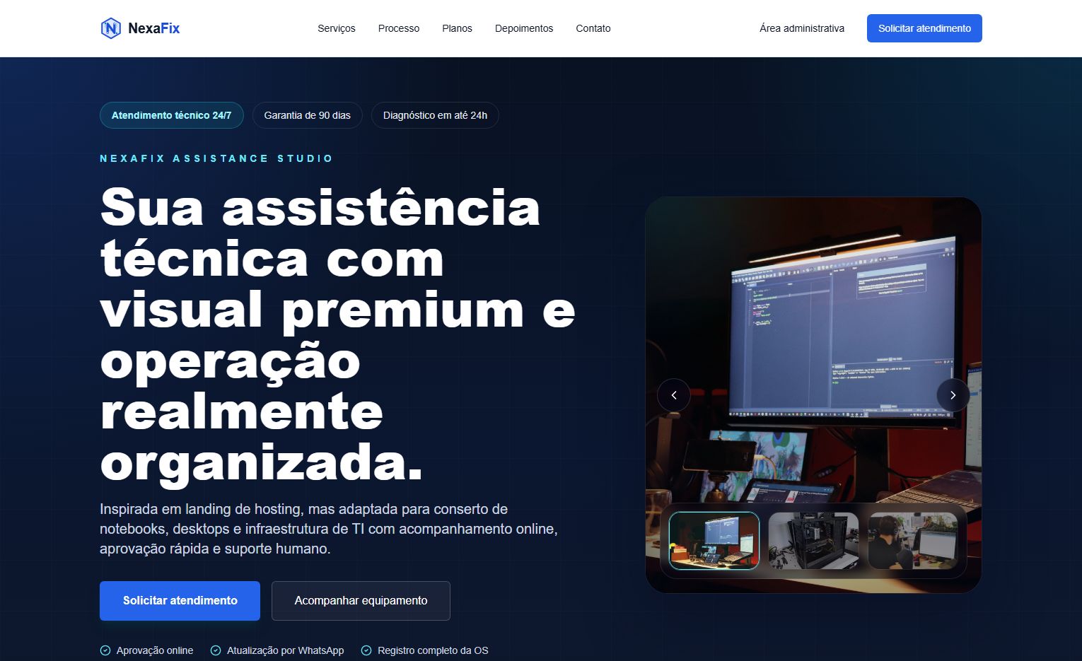 Aplicativos móveis representando o projeto Nexafix